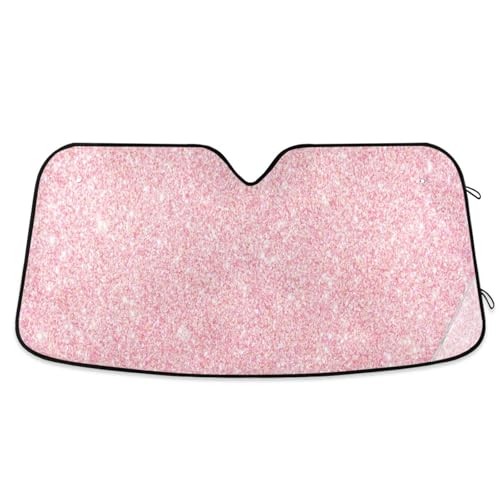  Car Windshield Sunshade Textured Pattern Front Auto Sun Shield Shade Pink