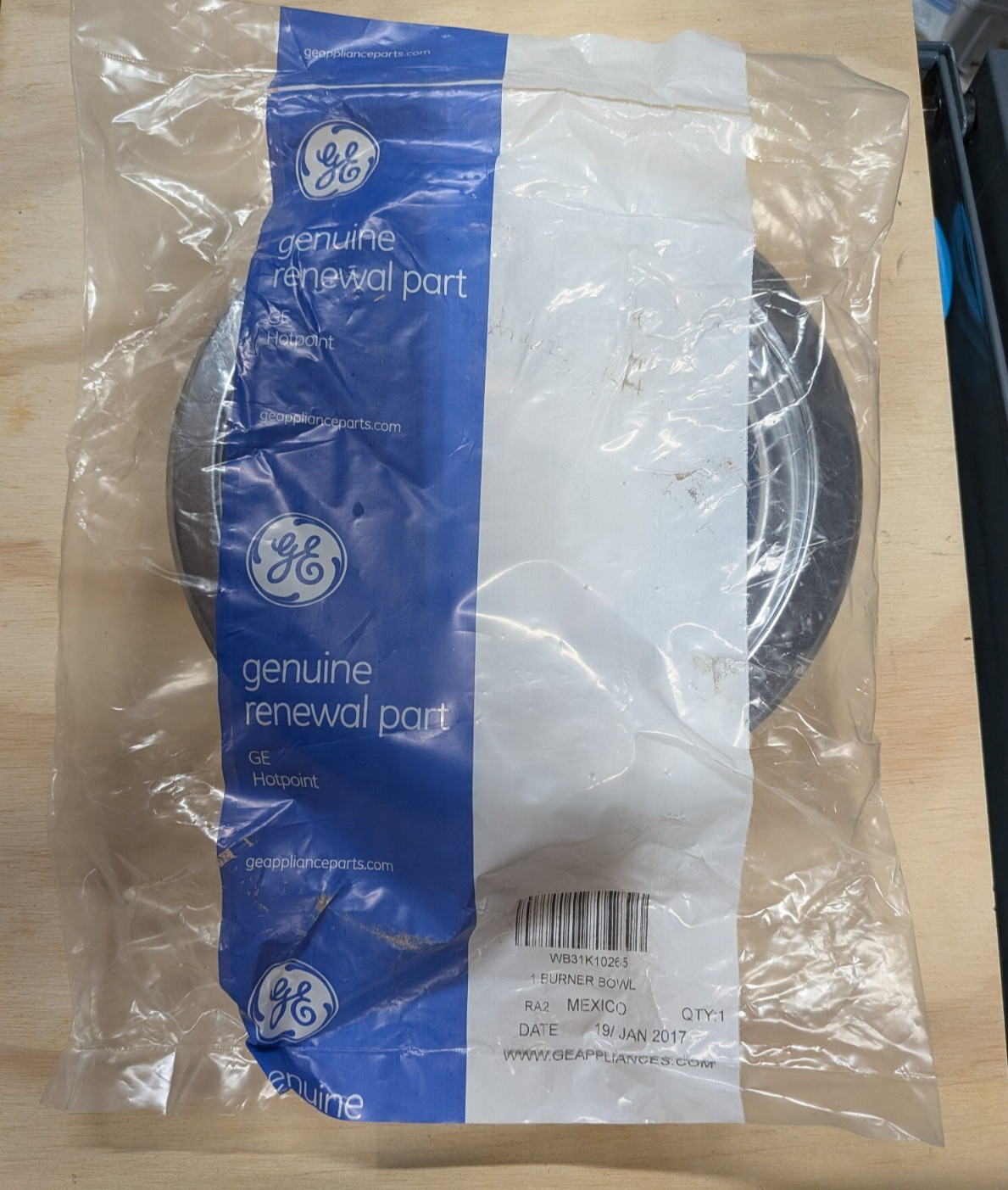 GE Stove Range 6 Drip Pan Burner Bowl Small Chrome WB31K10265