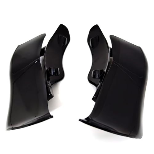 1 Pair ABS Big Size Fairing Windshield Air Deflectors Side Wing Black