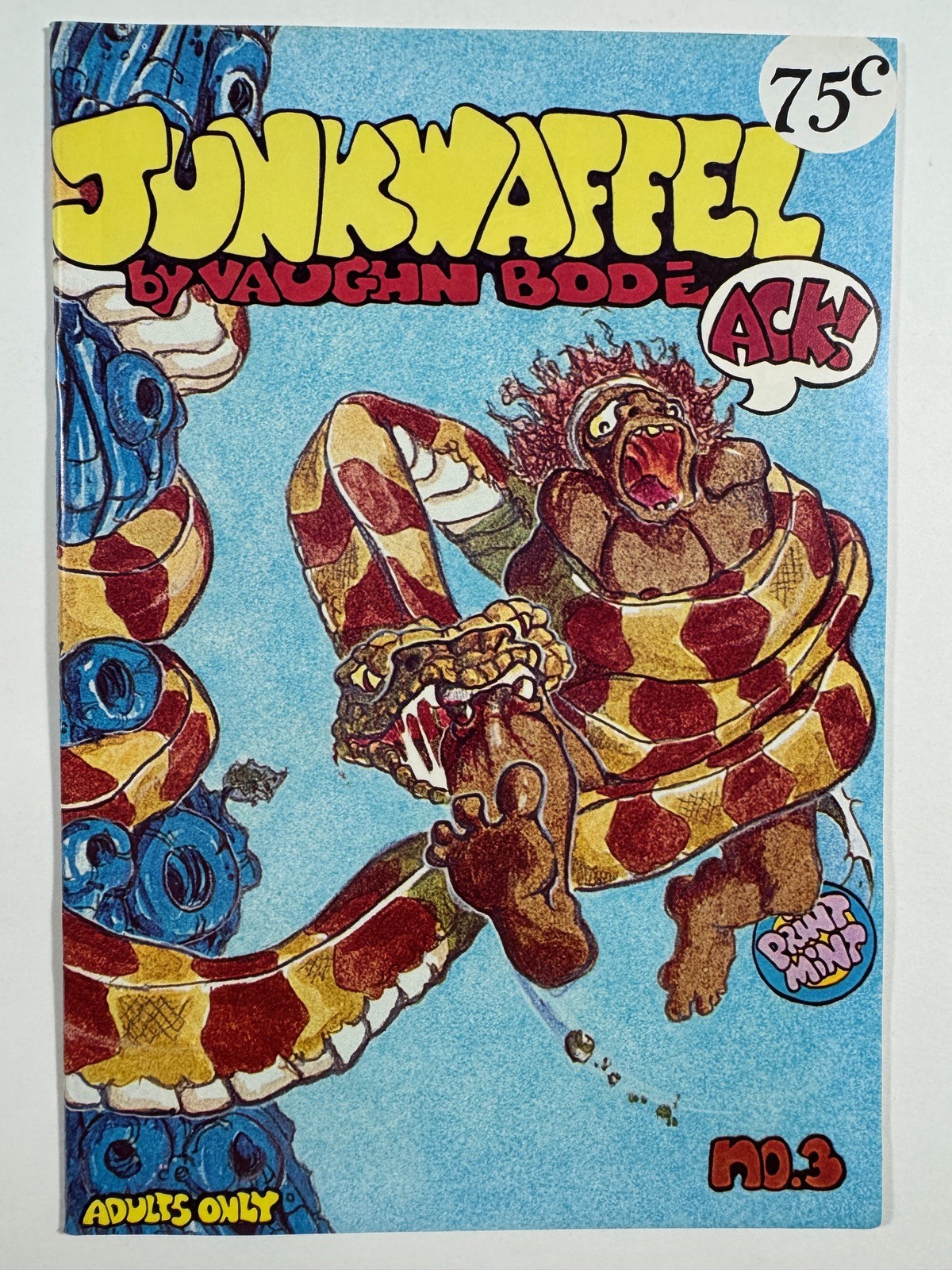 JUNKWAFFEL by VAUGHN BODE Vol.3 High-Grade PRINT MINT UNDERGROUND COMIC 1976 2nd