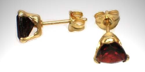 19thC Antique 2ct Garnet+14ktGF Earrings Ancient Anglo-Saxon Frank Norman German