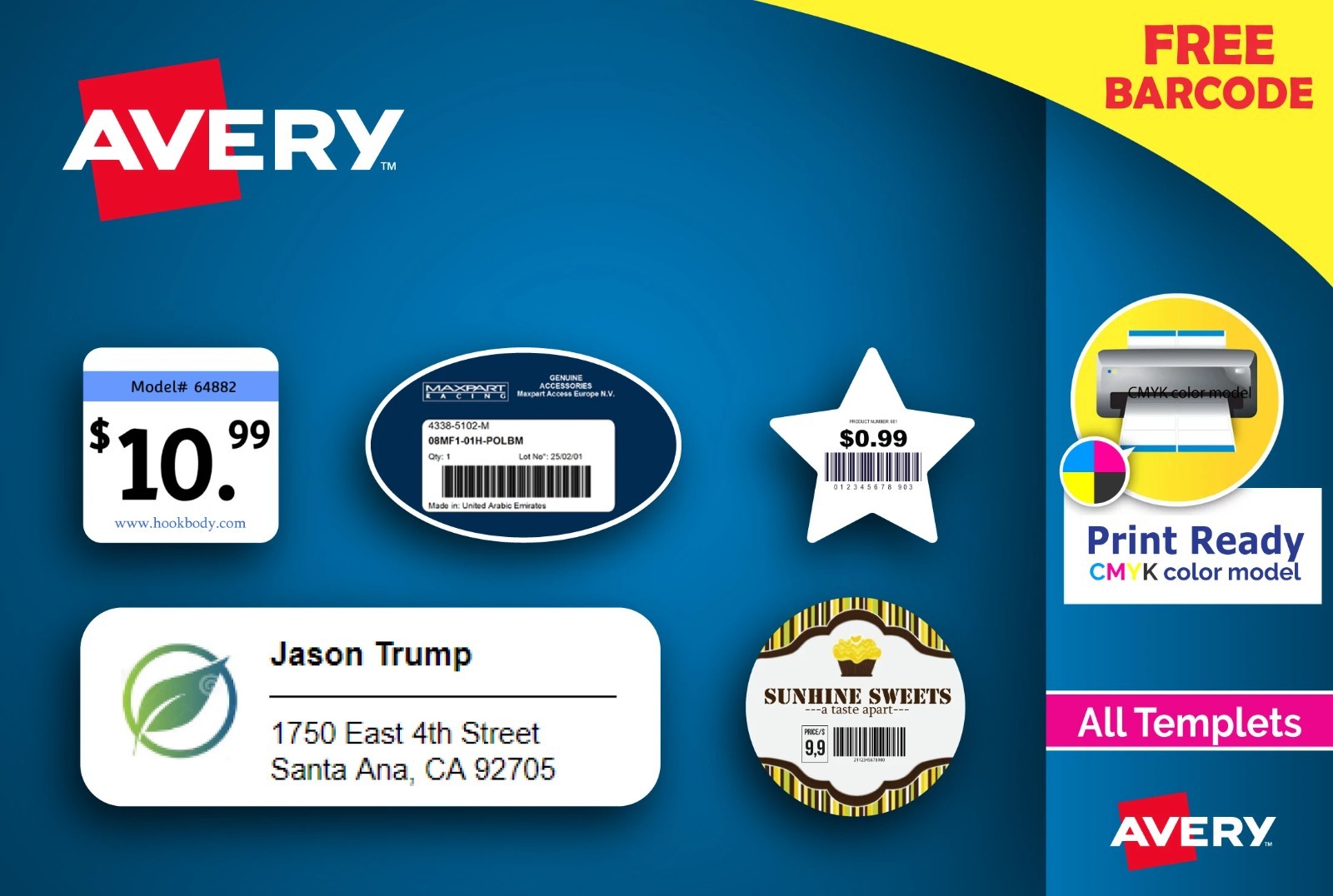 I will design print ready bulk Avery labels with text, barcode or QR Code