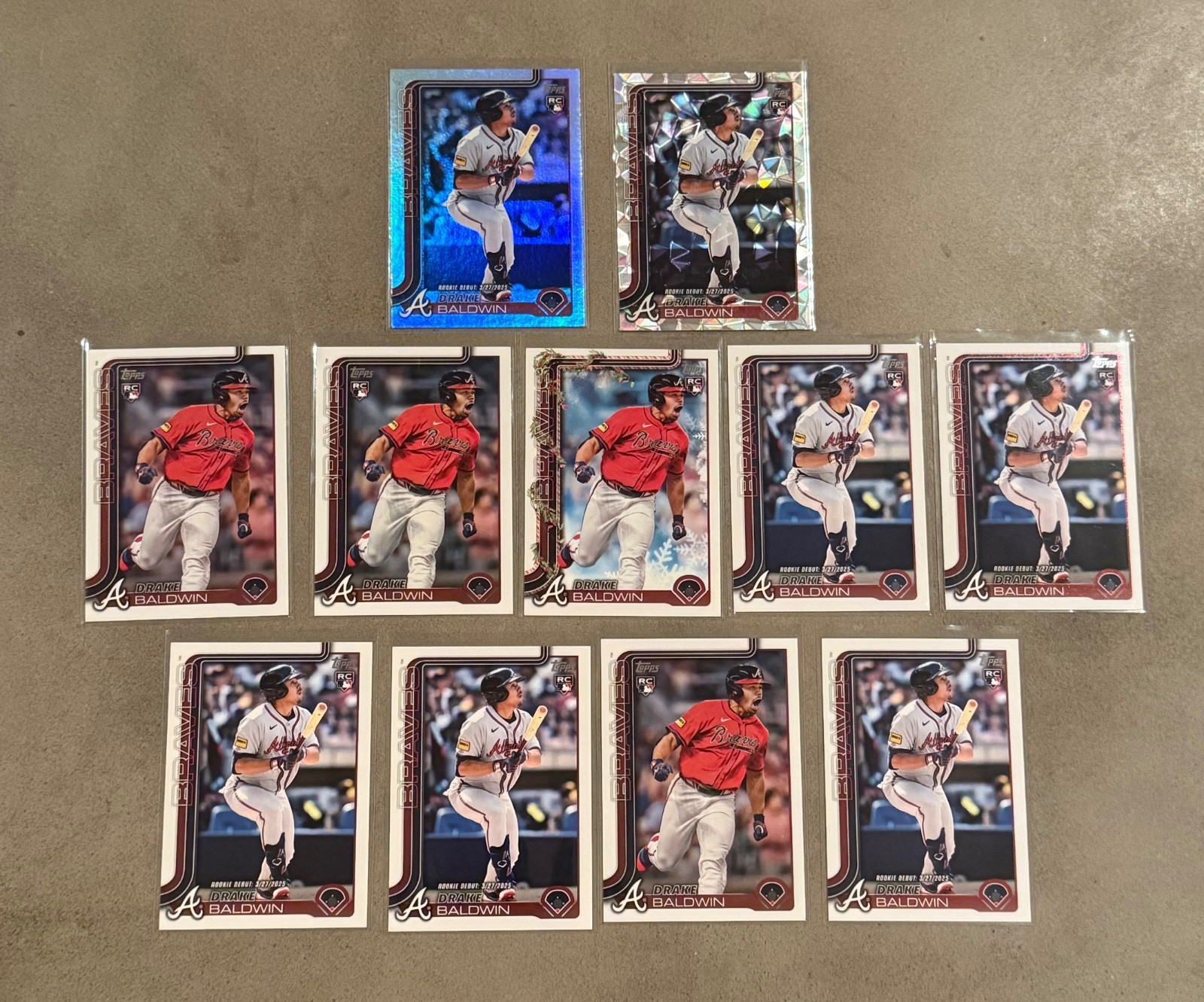 MLB BASEBALL 2025 TOPPS UPDATE DRAKE BALDWIN ROOKIE CARD LOT ATLANTA BRAVES