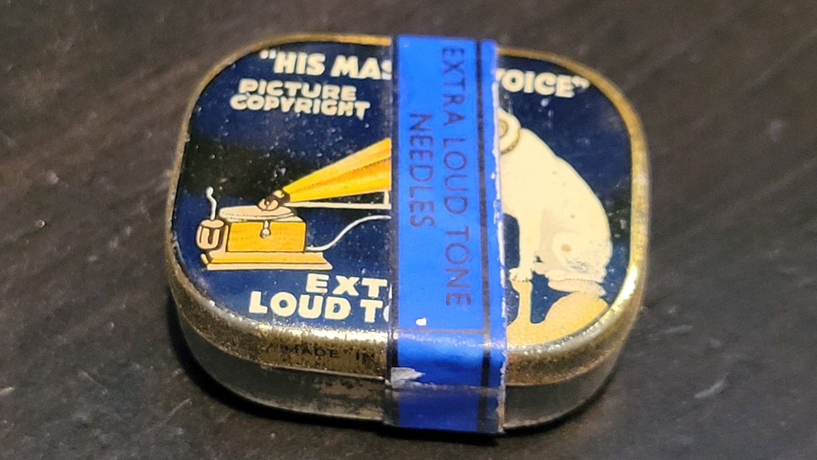 HMV His Masters Voice Gramophone phonograph needle Tin Blue Xd Full Sealed #3