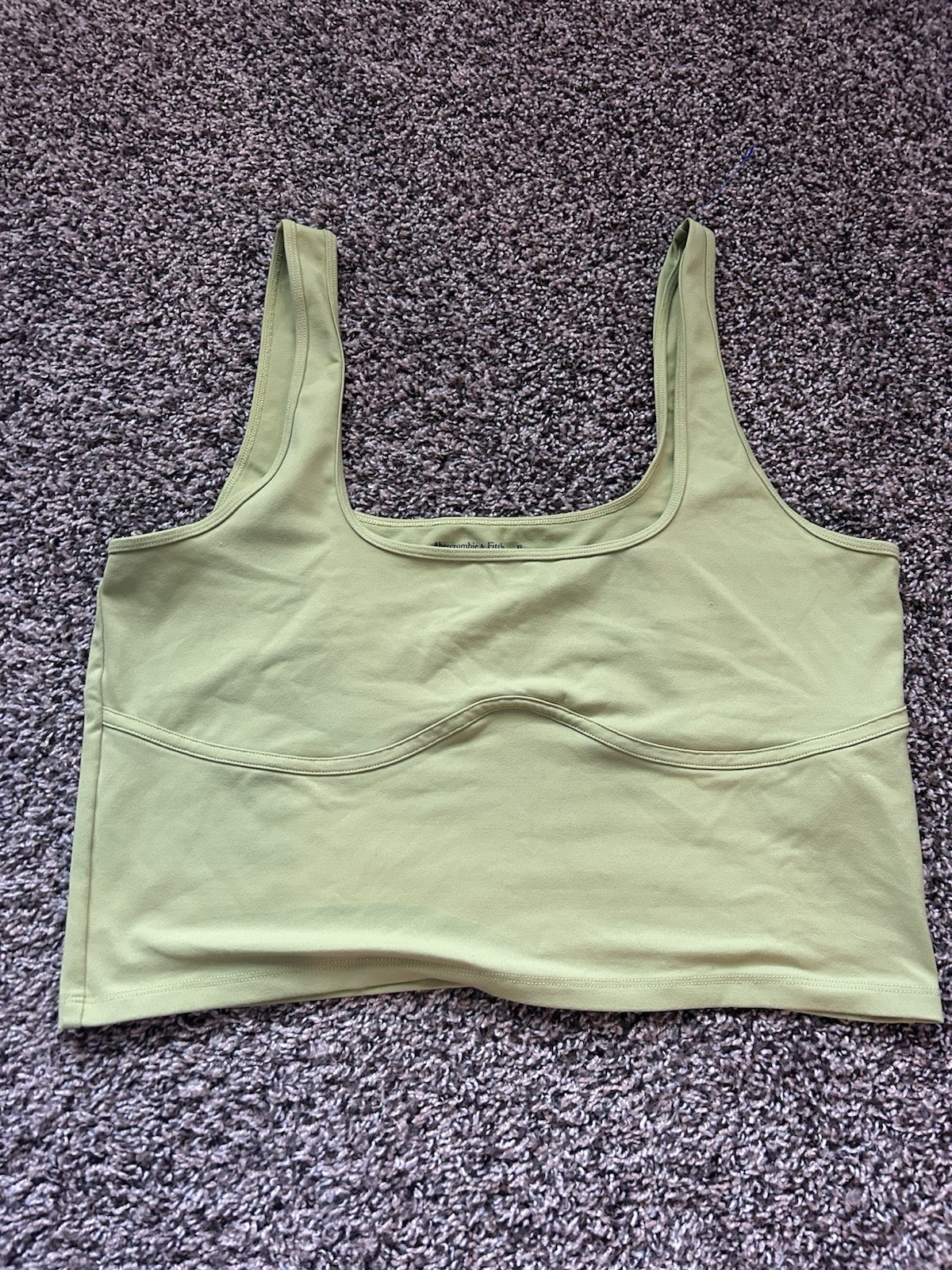 Abercrombie & Fitch Soft A&F Collection Cropped Tank Sleeveless XL Light Green