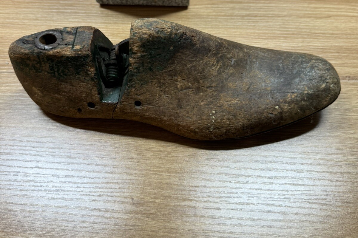 Antique Wooden Cobbler's Shoe Mold Form 10 1/2