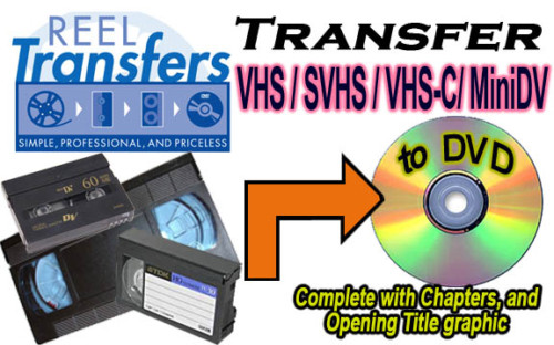 REEL TRANSFERS - VHS / SVHS / VHS-C / MiniDV Videotape transfer to DVD