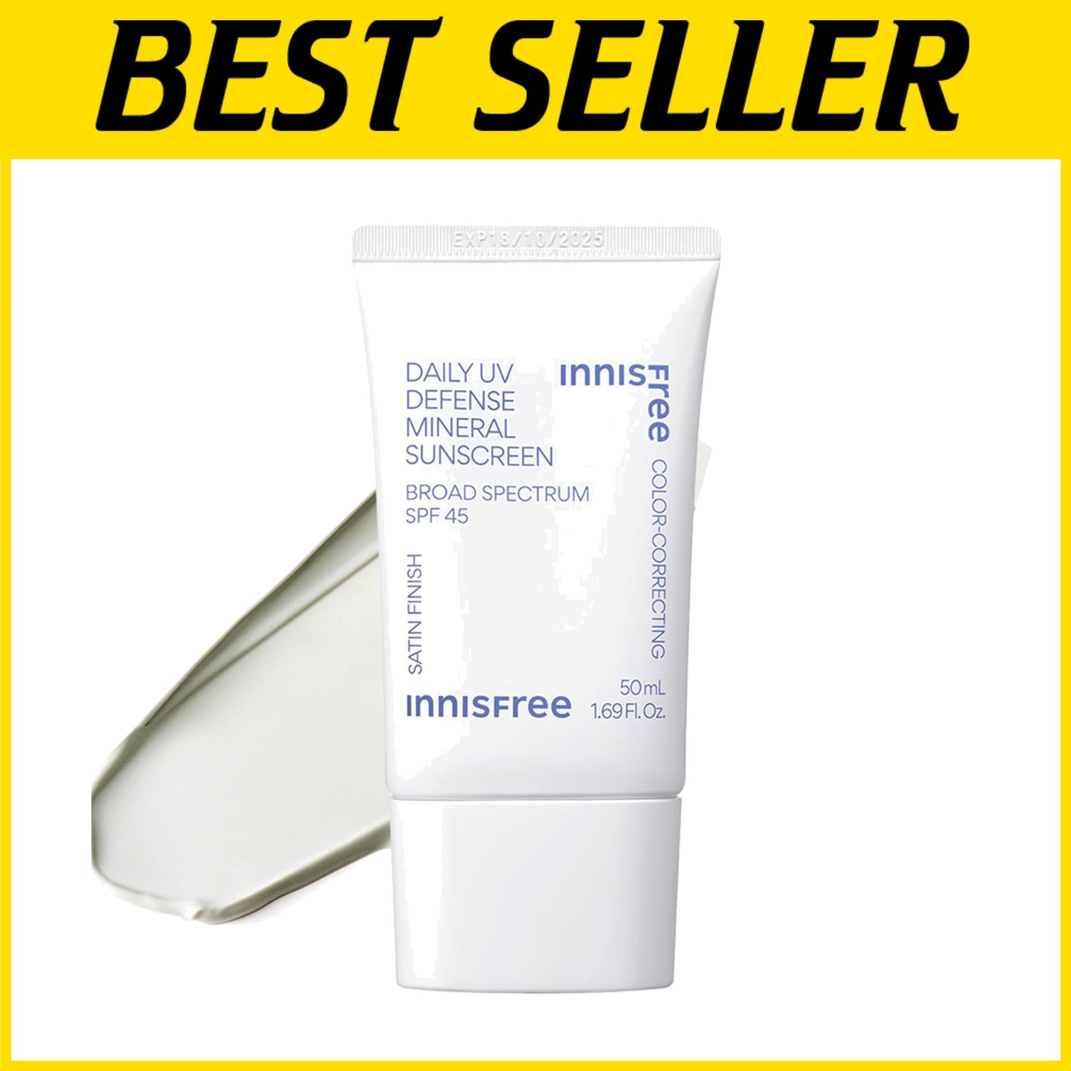 Green-Tinted Korean Mineral Sunscreen SPF 45