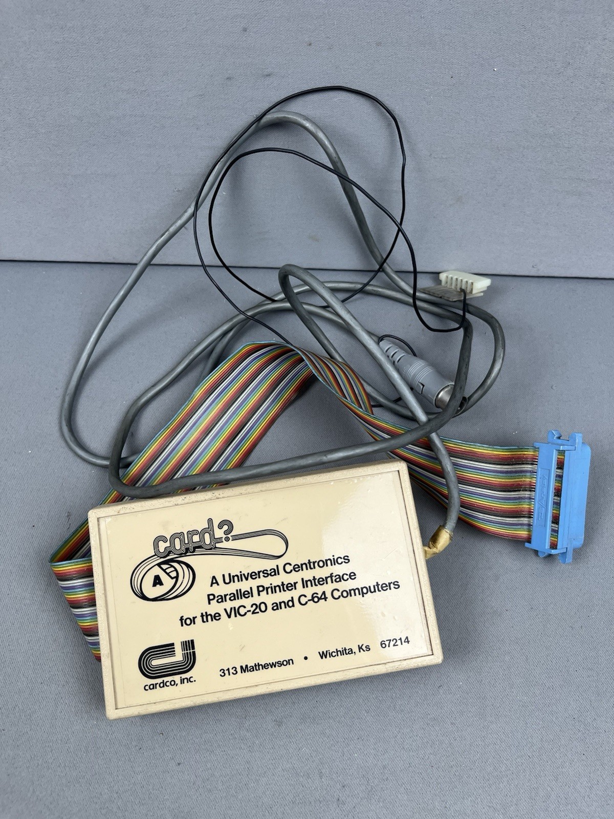 Cardco Centronics Parallel Printer Interface for VIC-20 & C-64 UNTESTED