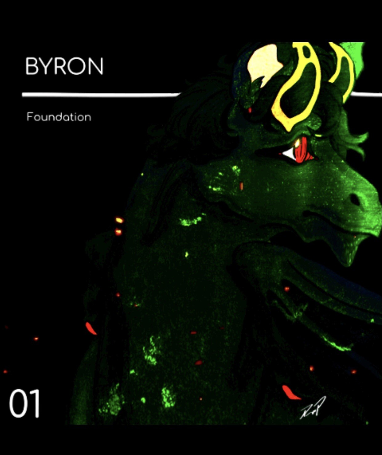 NFT Cardano Dragon, #8/110 Animated Standard, Cardano Blockchain, Rare, Sold Out
