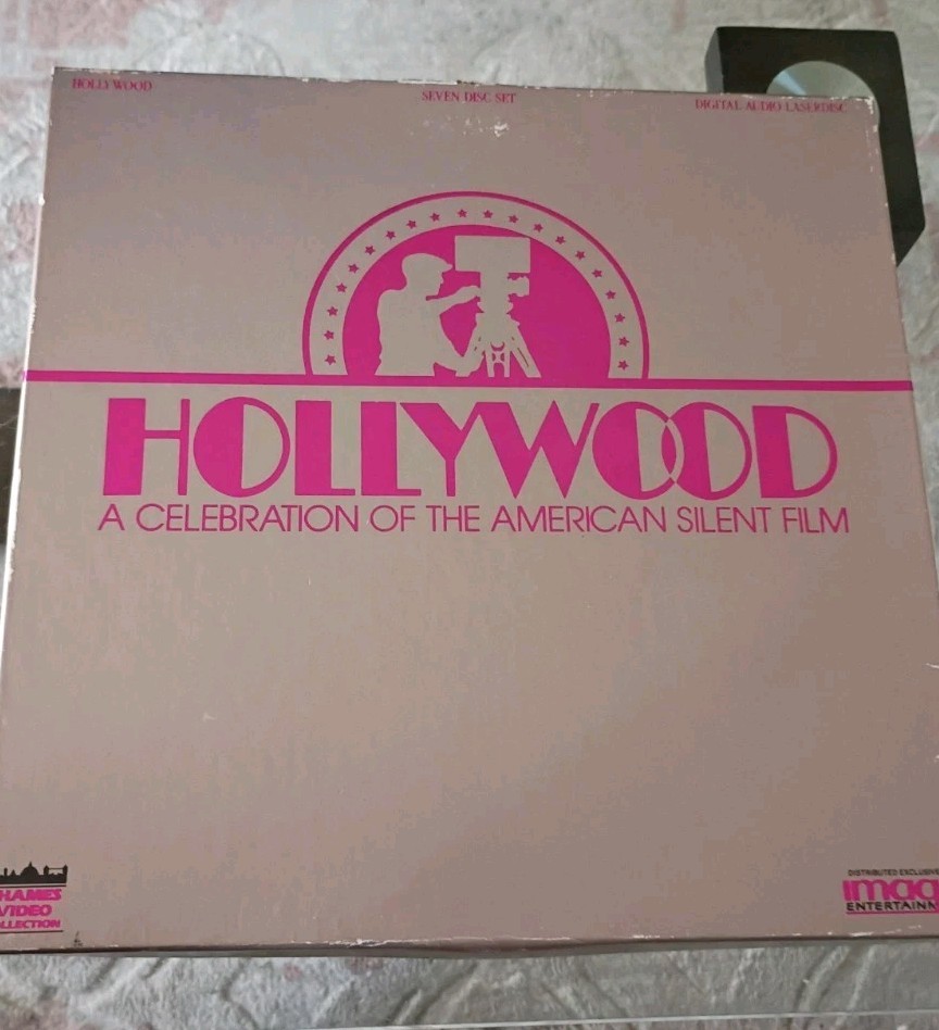 HOLLYWOOD: A CELEBRATION OF THE AMERICAN SILENT FILM 7-Laserdisc BOXED SET RARE!