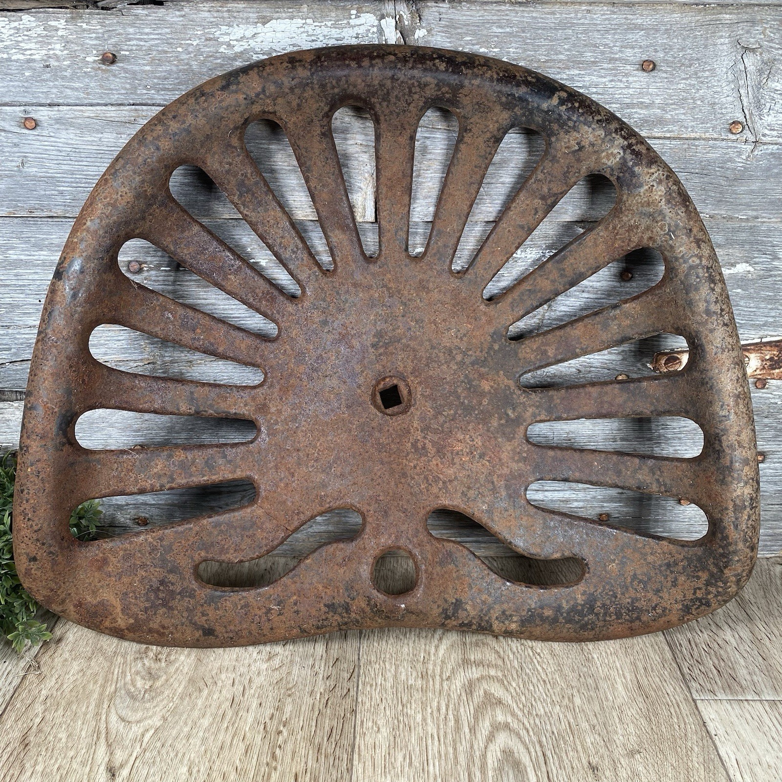 Cast Iron Tractor Seat McCormick Antique Implement Seat 17.5” Width, Heavy