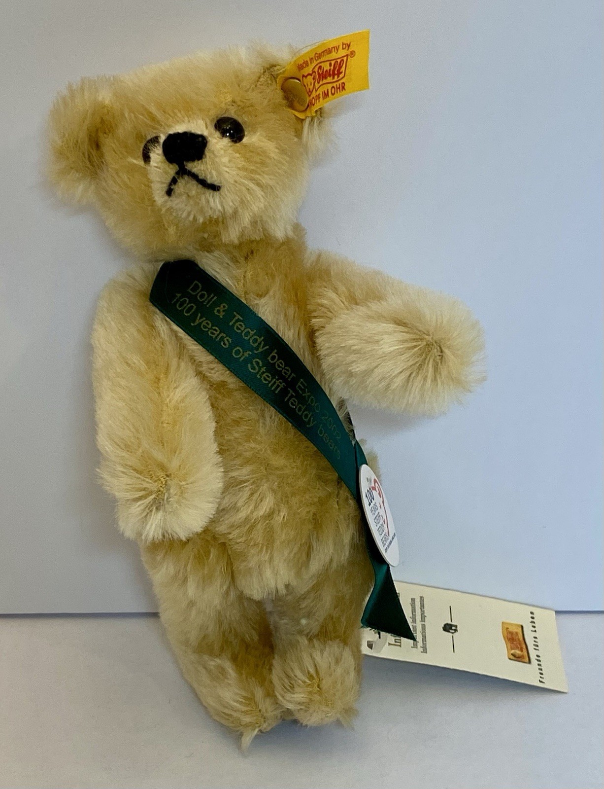 Rare Steiff Doll And Teddy Bear Expo 2002 Mohair Bear 100 Years Of Steiff 7 1/2”