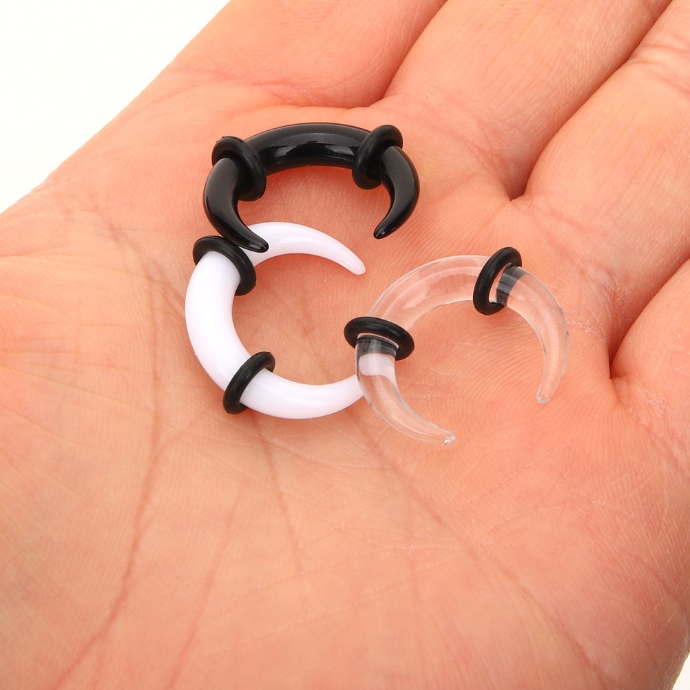 15 Pcs Septum Pincher Acrylic Horseshoe Nose Ear Septum Stretching Kit
