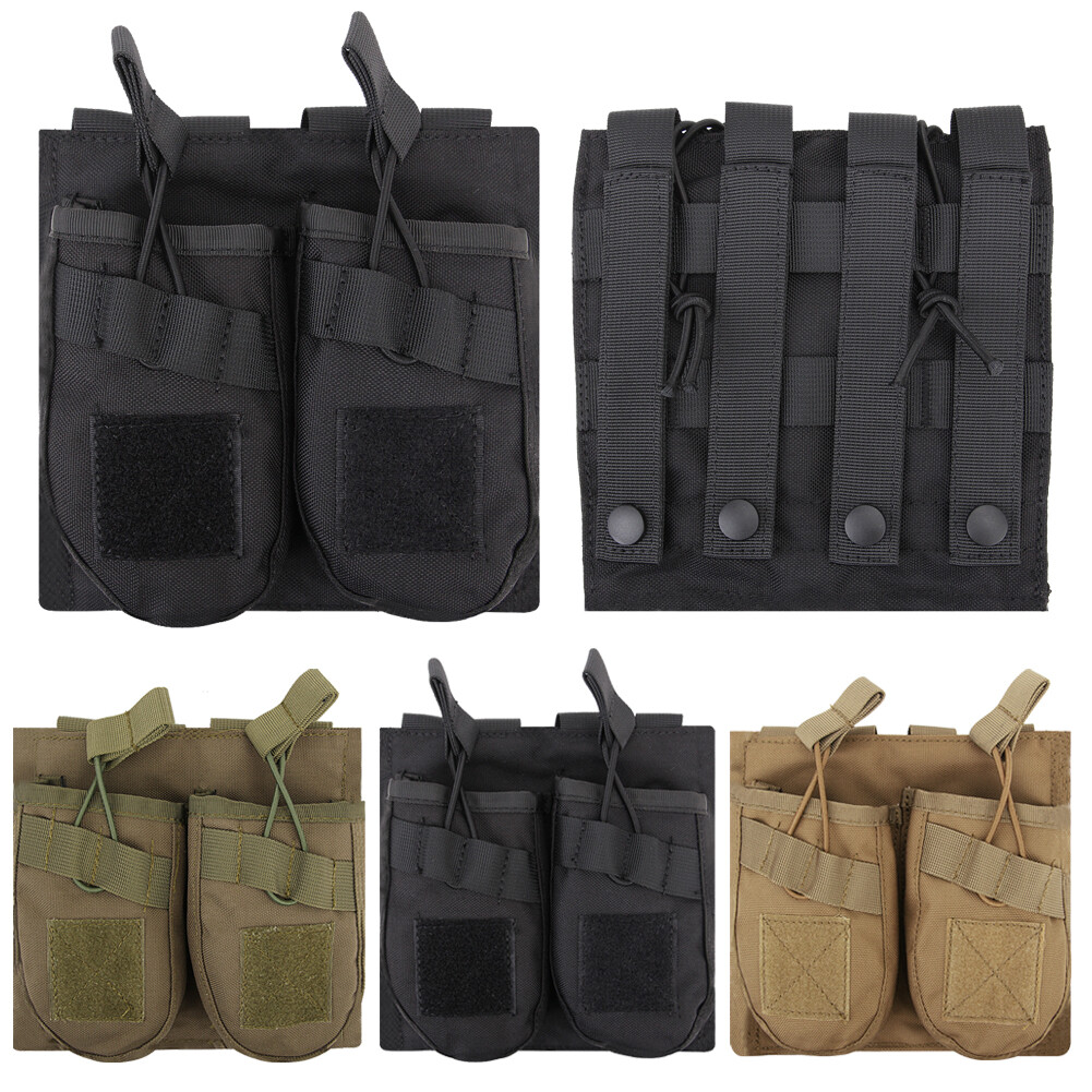 Tactical Rifle Pistol Mag Pouch Hunting Airsoft Paintball Double Magazine Bag