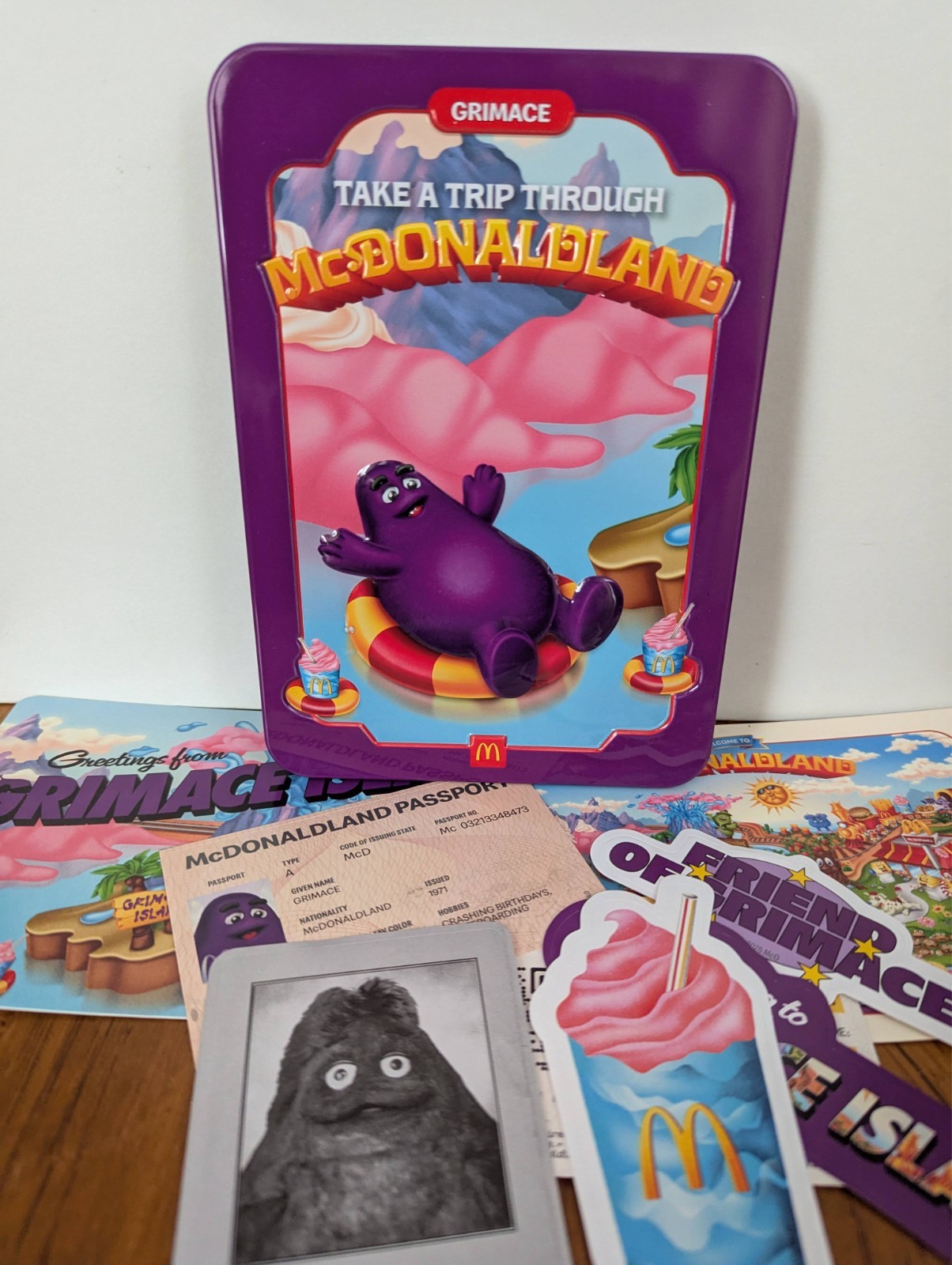McDonald's McDonaldland Adult Meal Toy Tin #1-Grimace & Meal Bag-2025
