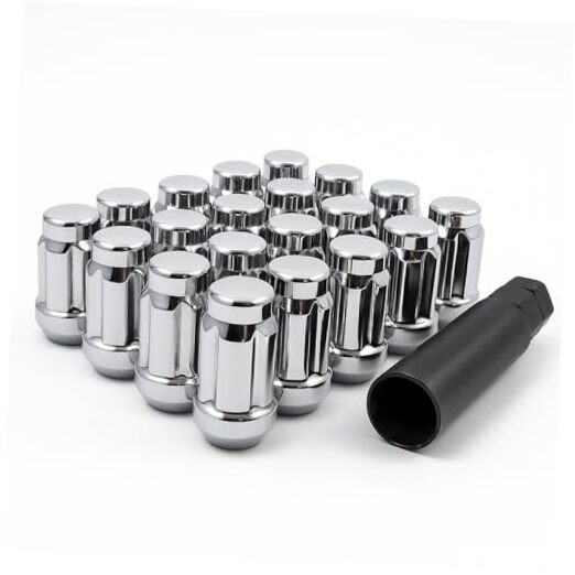 20 Spline Drive Small Diameter Acorn 7/16" Chrome Lug Nut Kit with Pack of 20