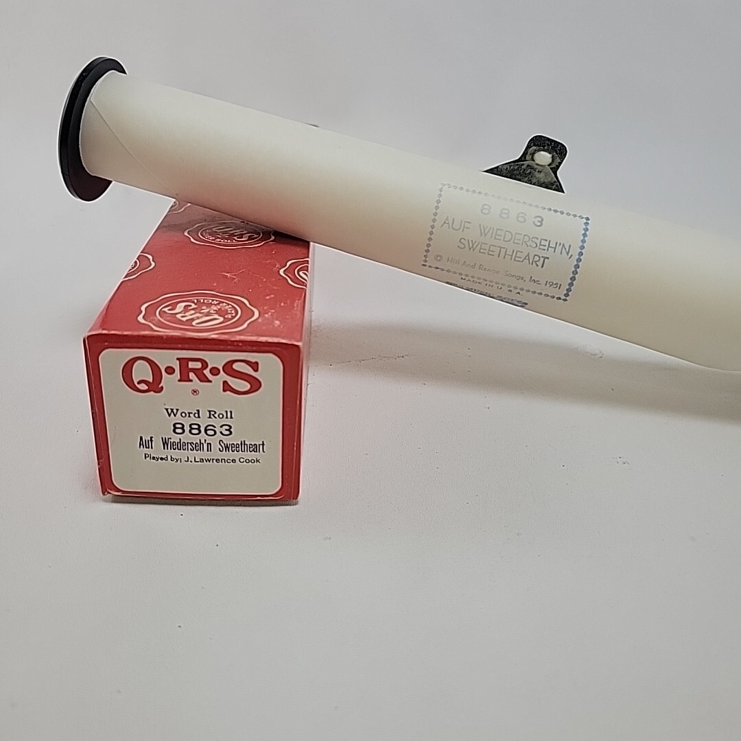 QRS Player Piano Word Roll Auf Wiederseh'n Sweetheart 8863 by J. Lawrence Cook