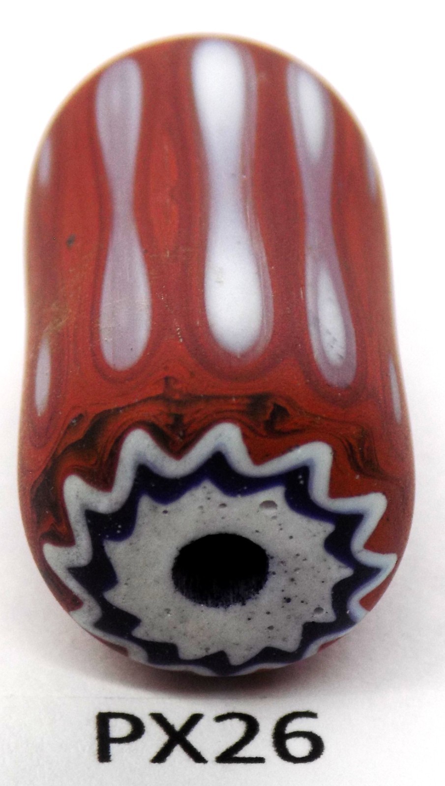 Authentic Original Antique Venetian Chevron Trade Bead African PX26 Bg 44