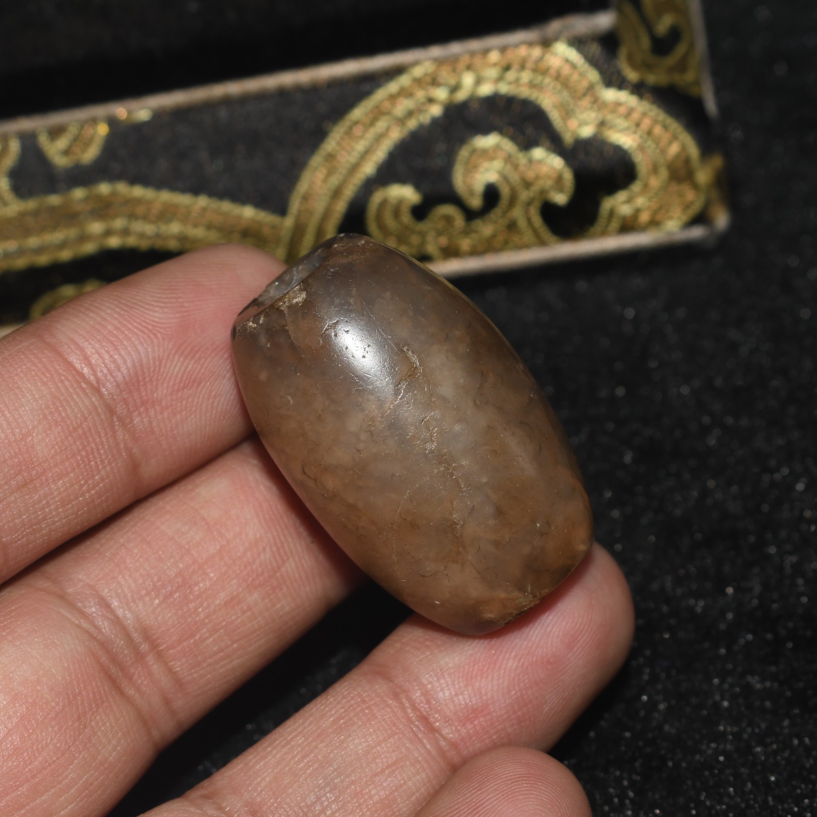 Large Ancient Banded Agate Stone Dzi Bead in good Condition over 2000 Years Old