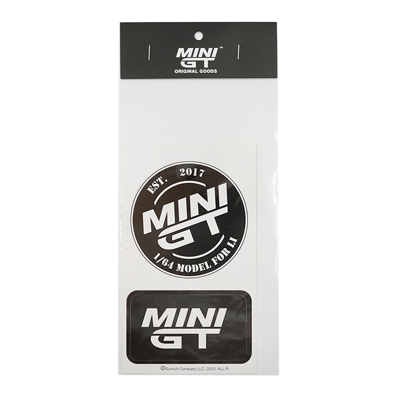 Mini GT Black Logo Sticker Set 8x13.8cm #MGTOM006