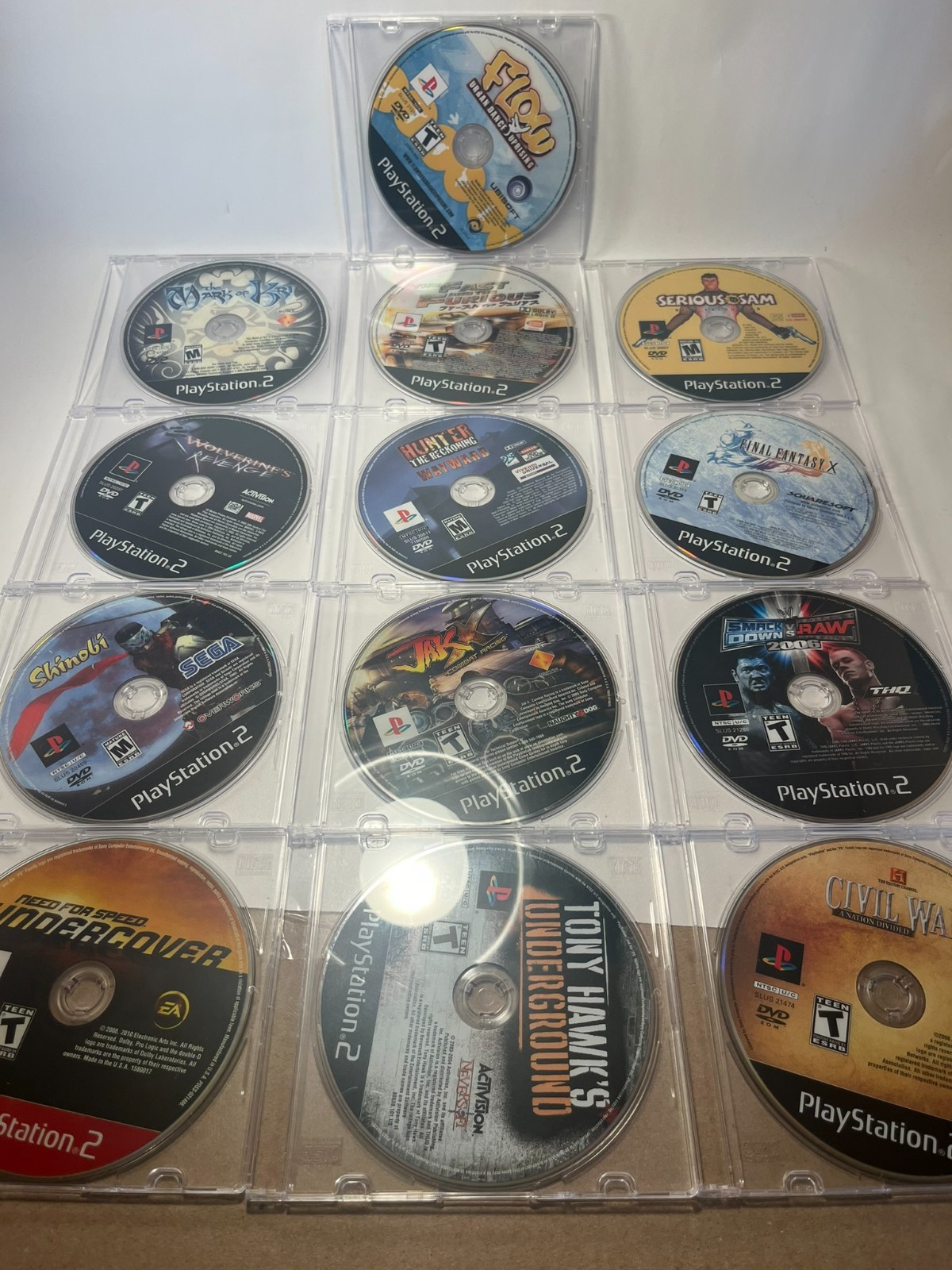 x13 PlayStation 2 Video Game Lot Discs Only - Tested - Scratched