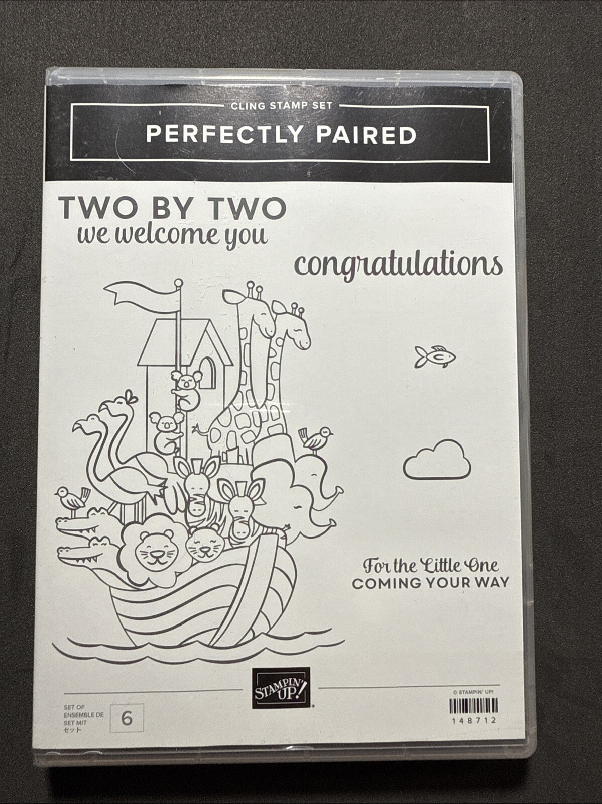  Stampin' UP PERFECTLY PAIRED Stamp Set Noah's Ark Two by Two Baby Shower 