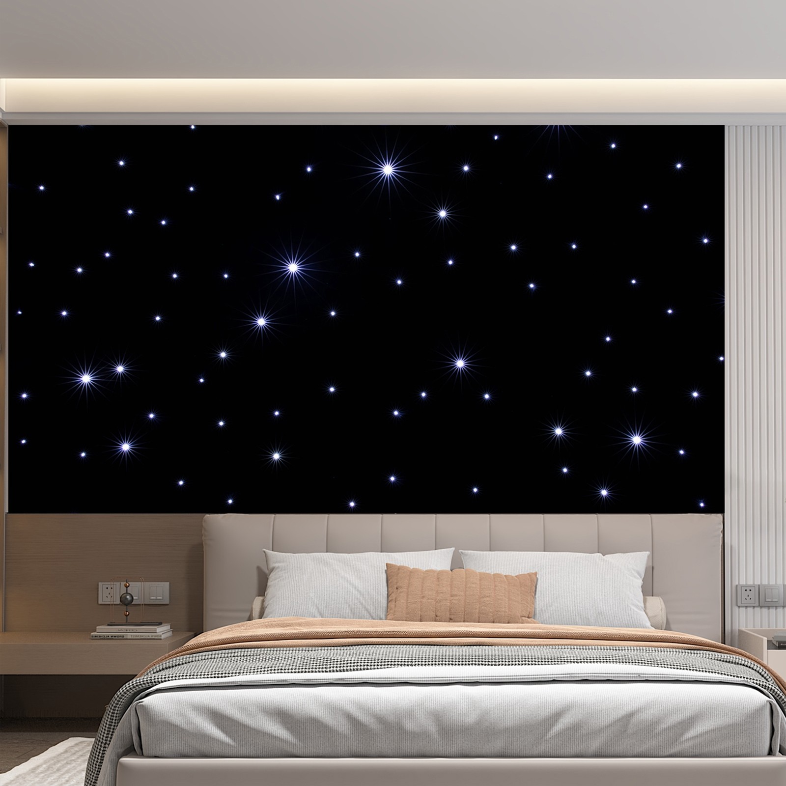 LED Star Stage Backdrop 20x10 FT LED Star Curtain Background Starry Sky DMX512