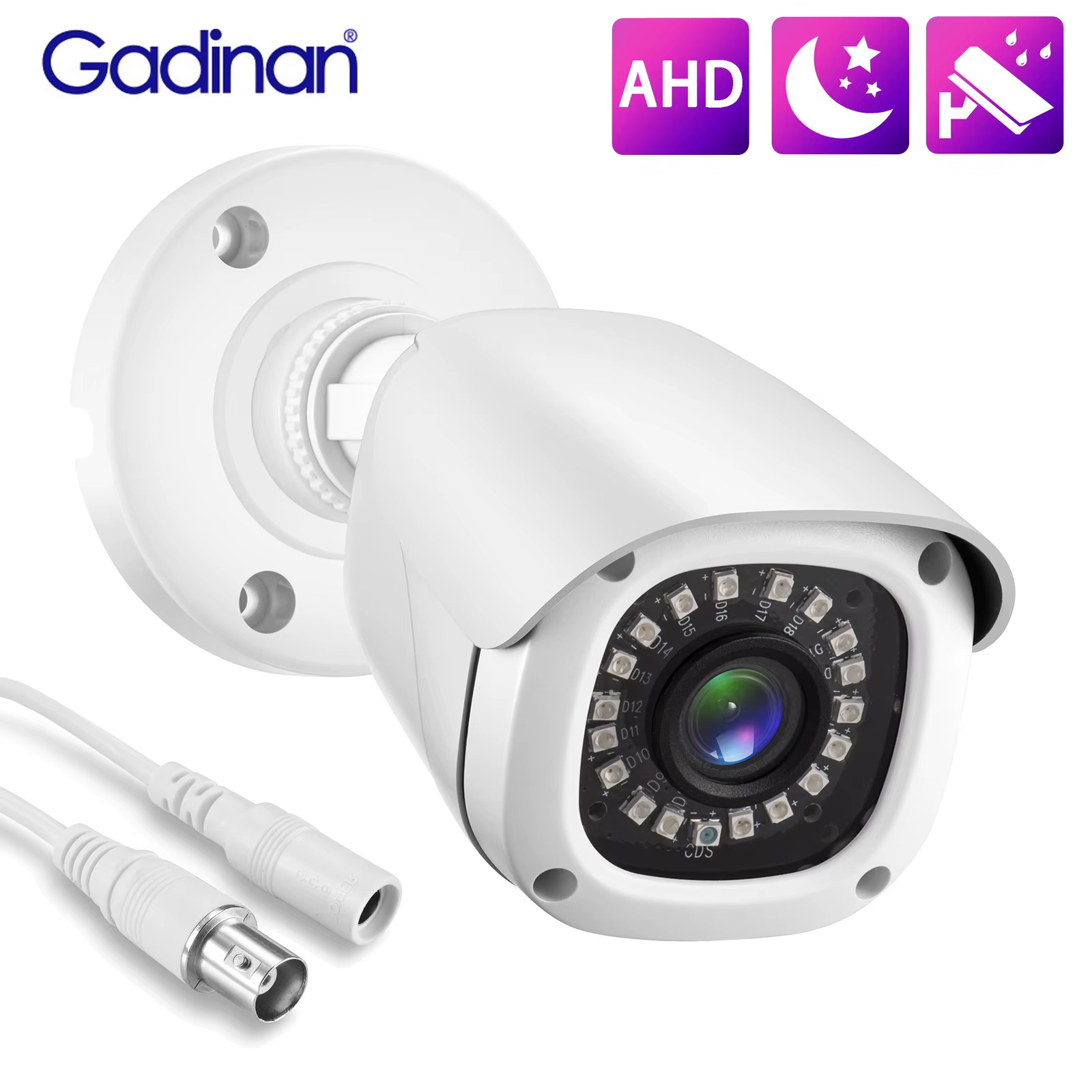 Gadinan HD 720P 1080P 5MP AHD Camera Home Wired Surveillance Infrared Night Visi