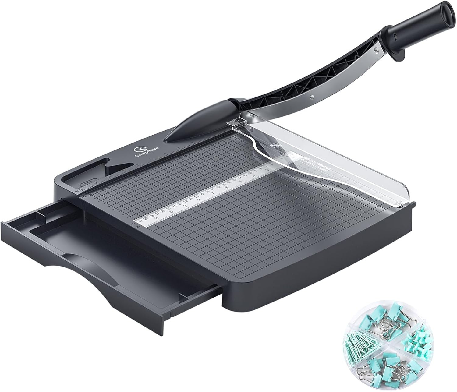 12 Inch Heavy Duty Paper Cutter, 12-16 Sheets Capacity Guillotine Paper Cutter &