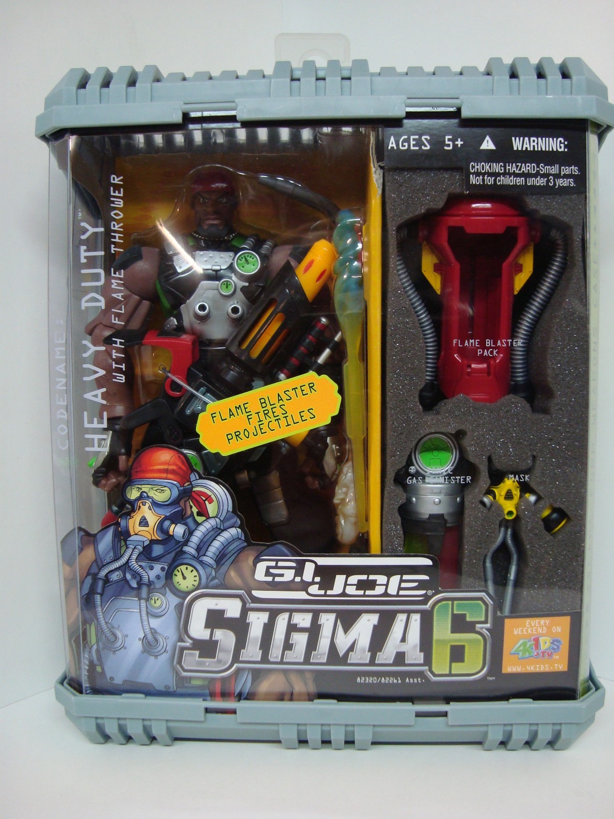 GI Joe Sigma 6 Heavy Duty with Flame Thrower 8" Action Figure MISB Variant RARE