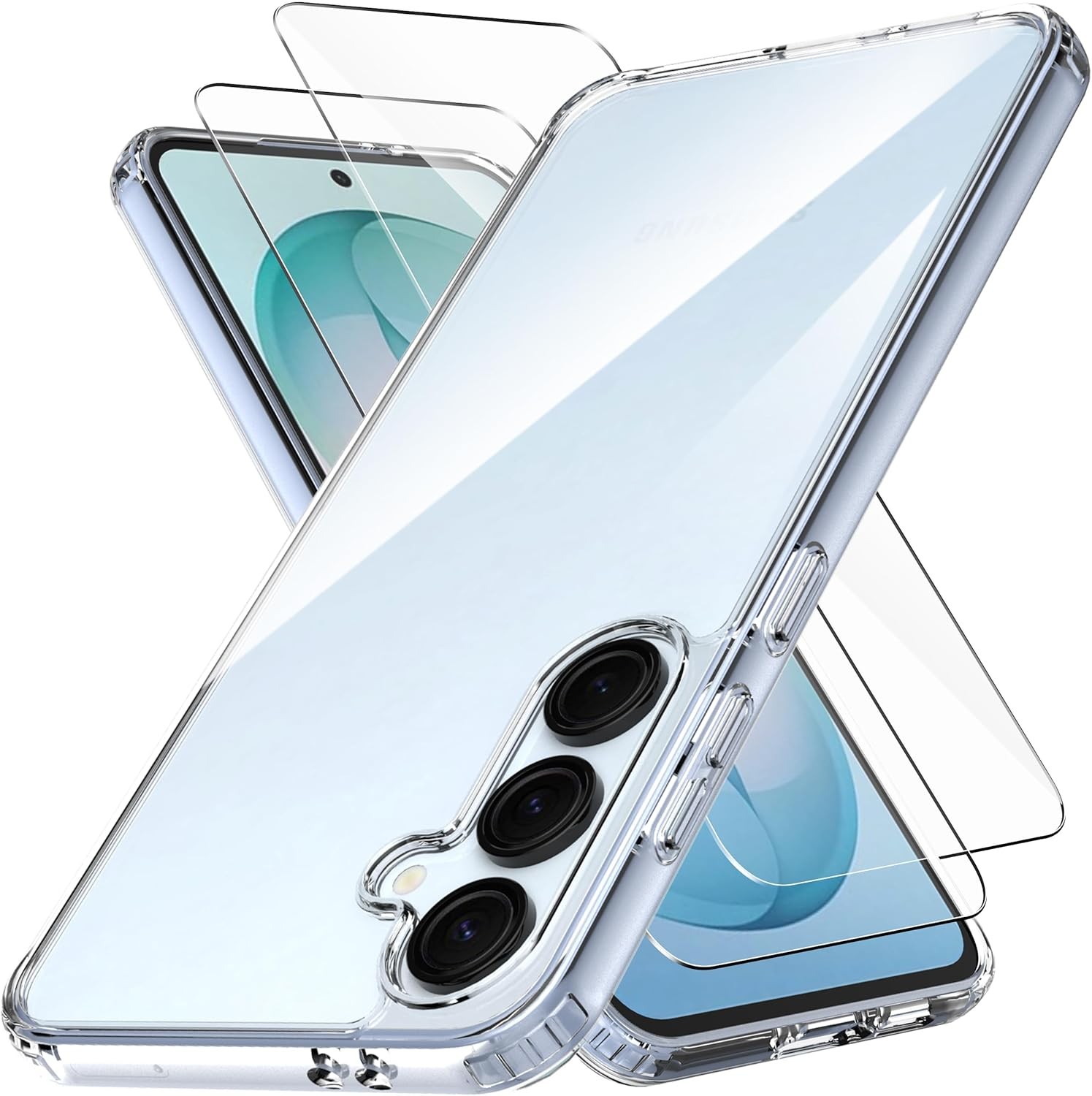 Clear Case for Samsung Galaxy S26 w/ 2 Pack Tempered Screen Protector