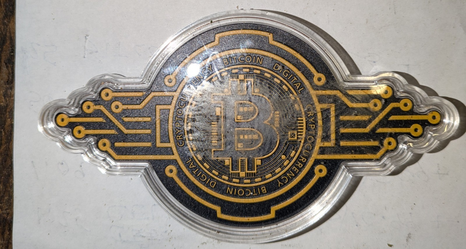 Bitcoin Colorized 5 Oz Copper Bar in Capsule FREE SHIPPING - Volume Discount!