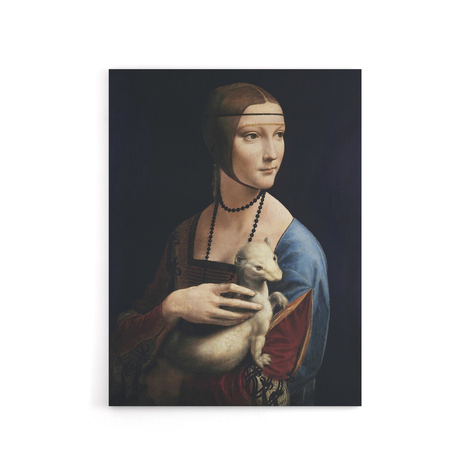 Lady with an Ermine La Belle Ferronniere Da Vinci Canvas Wall Art
