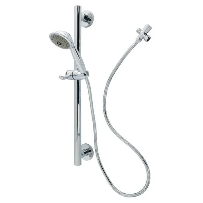 Kingston Brass KAK2521D Made to Match Shower System with Slide-Grab Bar & Han...