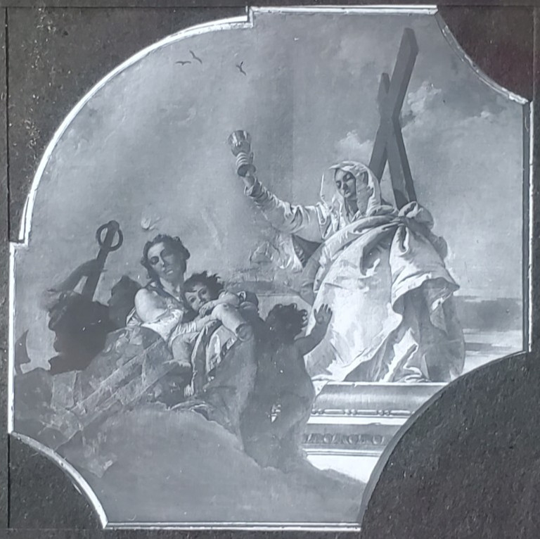 Hope, Faith, And Charity, Giovanni Battista Tiepolo, Magic Lantern Glass Slide