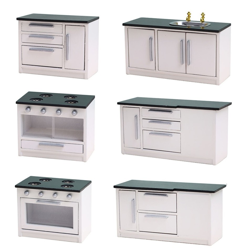 Dollhouse Miniatures 1:12 Scale Kitchen Island Cupboard Cabinet Furniture Decor
