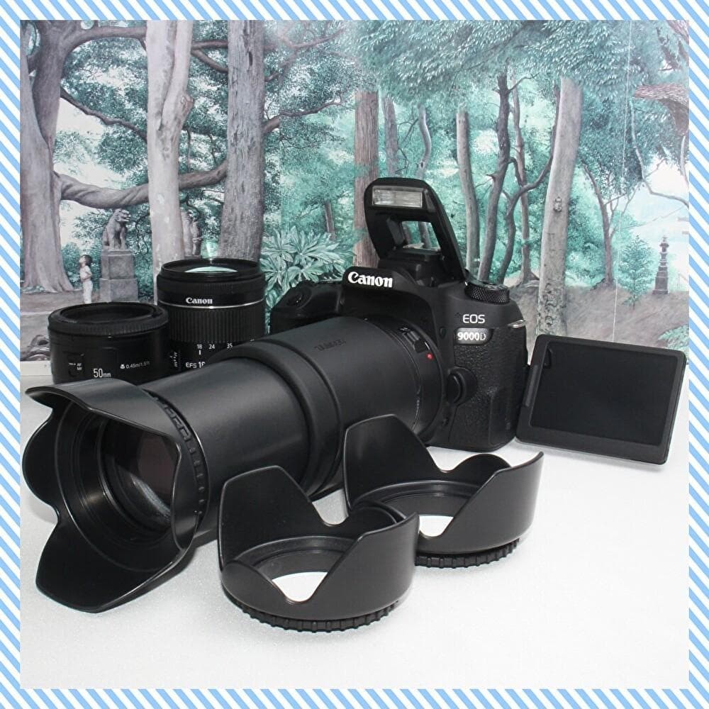 Canon EOS 9000D Triple Lens Set with WiFi Function and Accessories