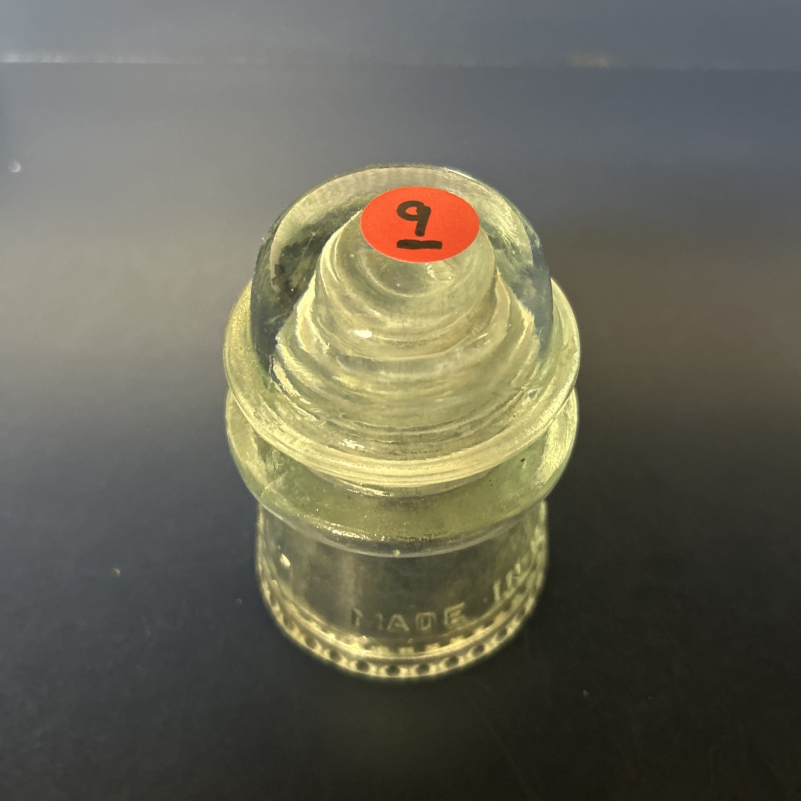 HEMINGRAY-16 Antique Glass Insulator with Slight Blue Tint Made In USA