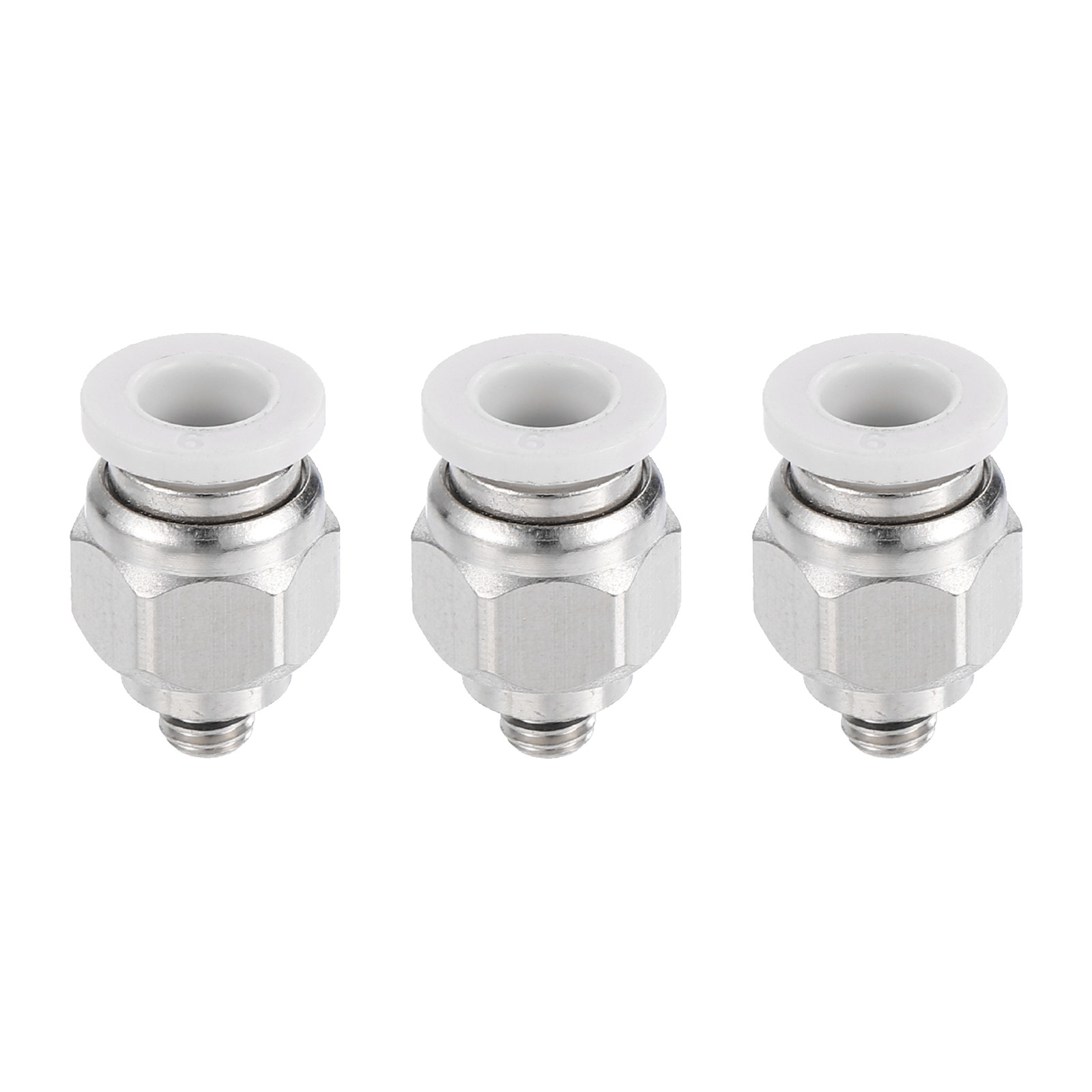 3Pcs Pneumatic Fitting, PC6-M5 Push to Connect Pneumatic Tube Fittings, 6mm Tube