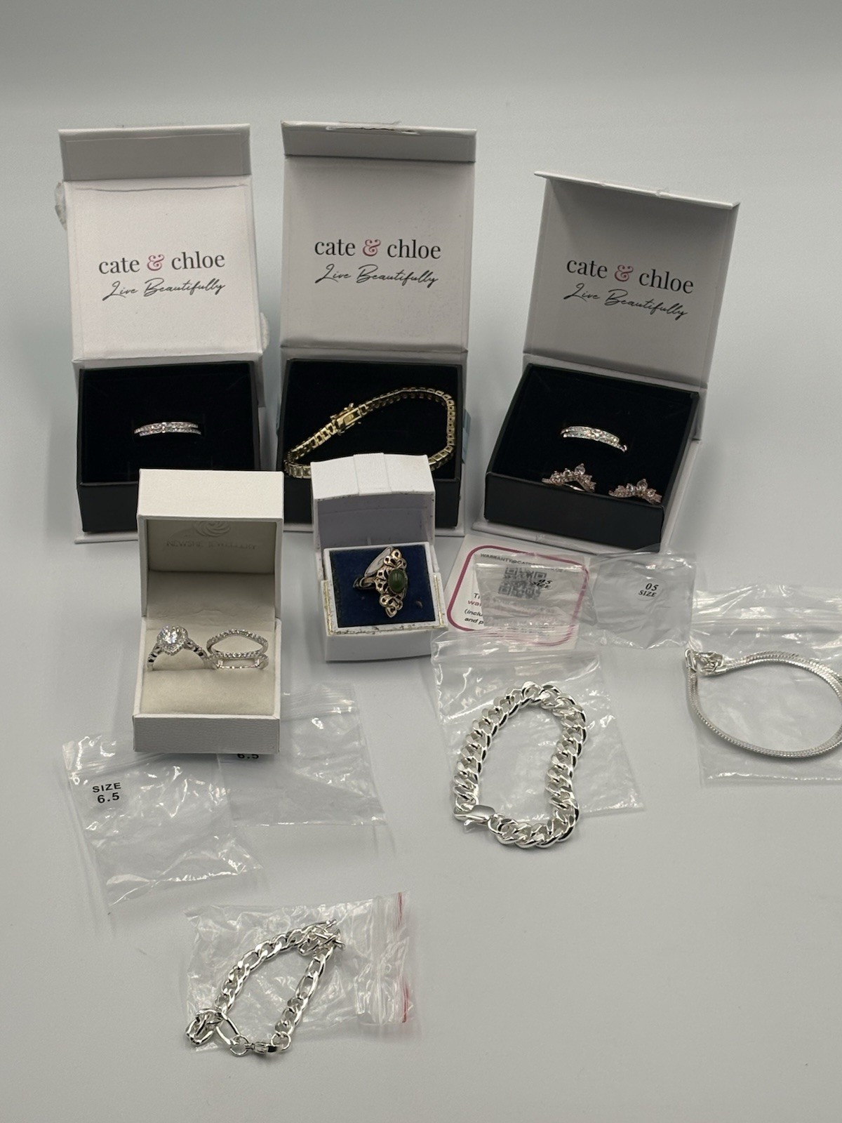 Mixed Fashion Jewelry Lot Cate & Chloe Rings Bracelets CZ