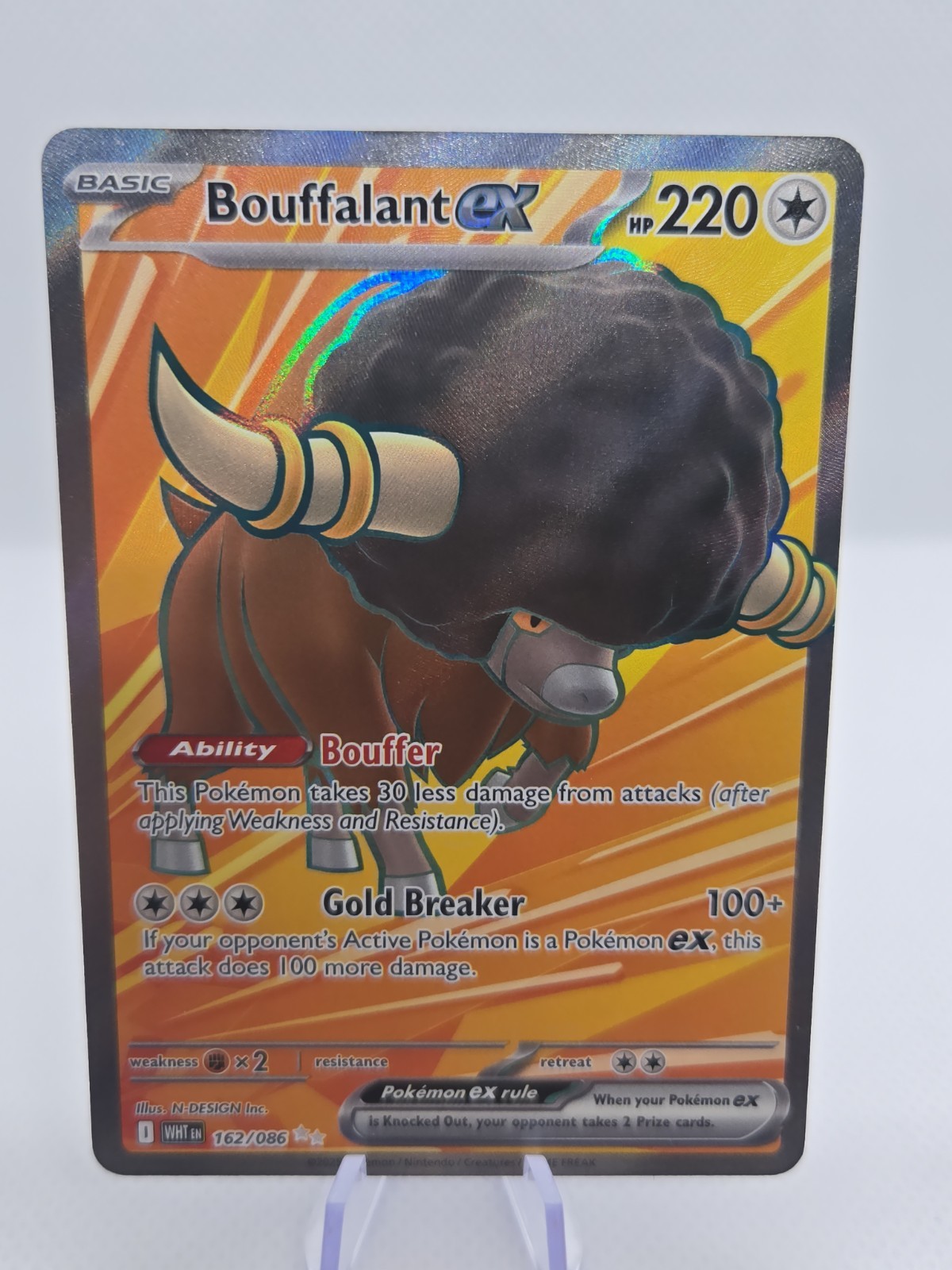 Pokemon TCG - Bouffalant ex - White Flare 162/086 Ultra Rare Full Art Holo