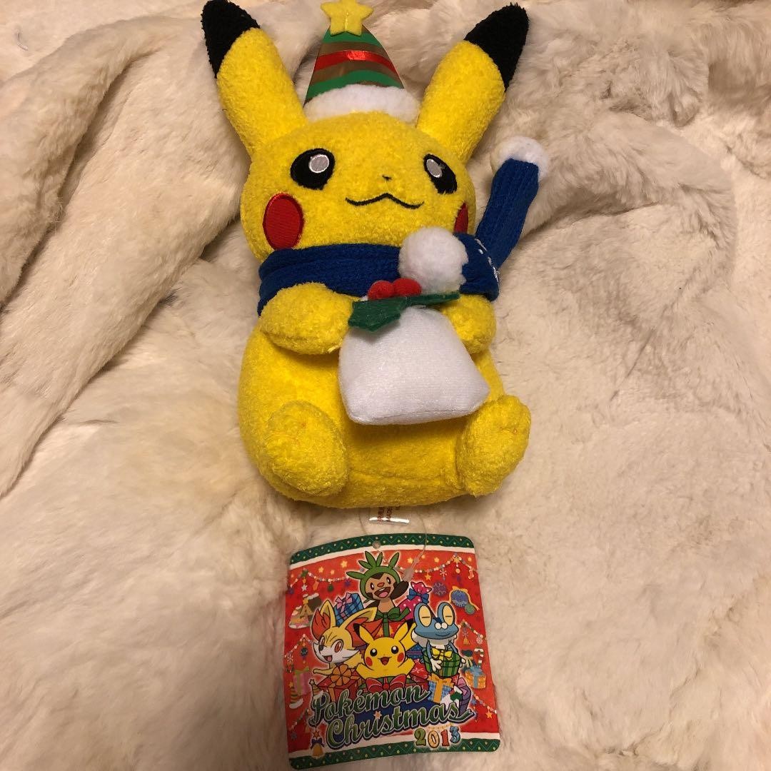 Pokemon Center Pikachu Plush Christmas 2013 20cm Collectible Used