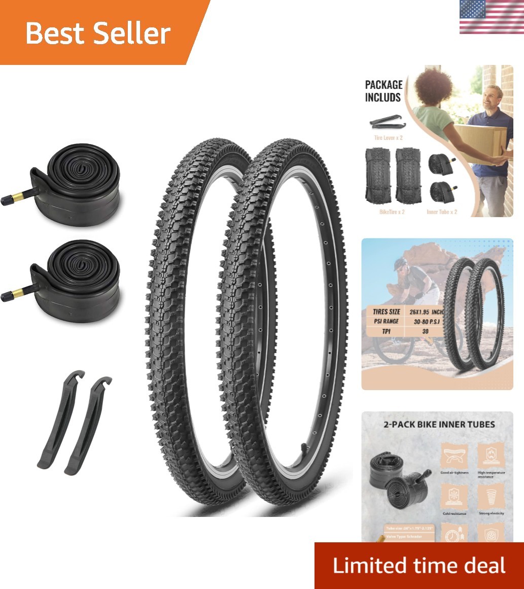 Mountain Bike Tires - 20/24/26/27.5 Inch Folding MTB Bicycle Tires Replacemen...