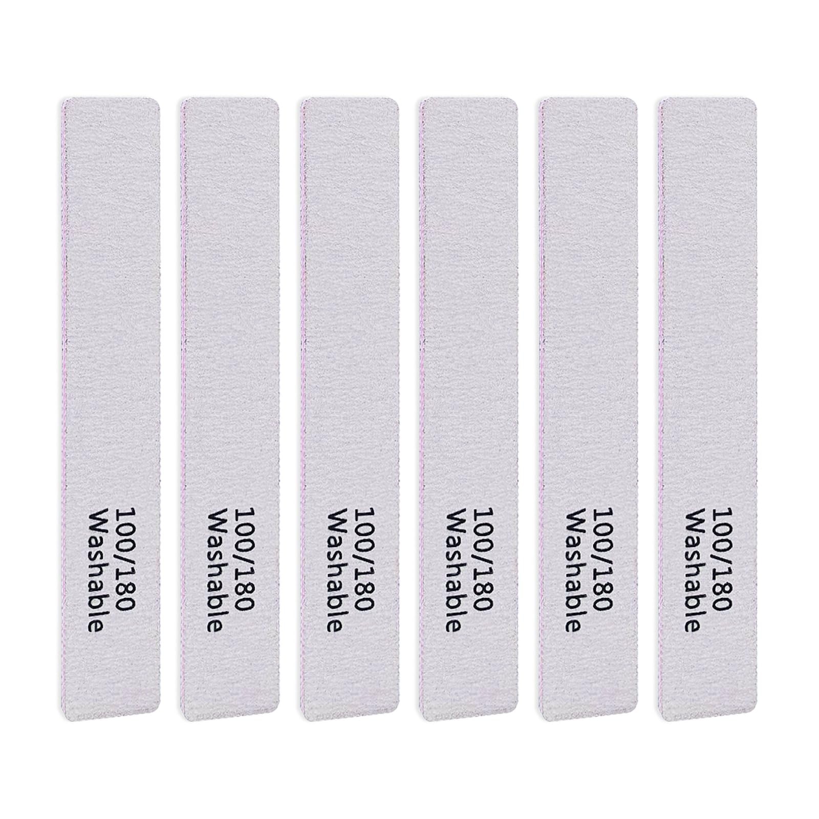 LNAUJS 6PCS Professional Reusable Double-Sided 100/180 Grit Washable Pink 