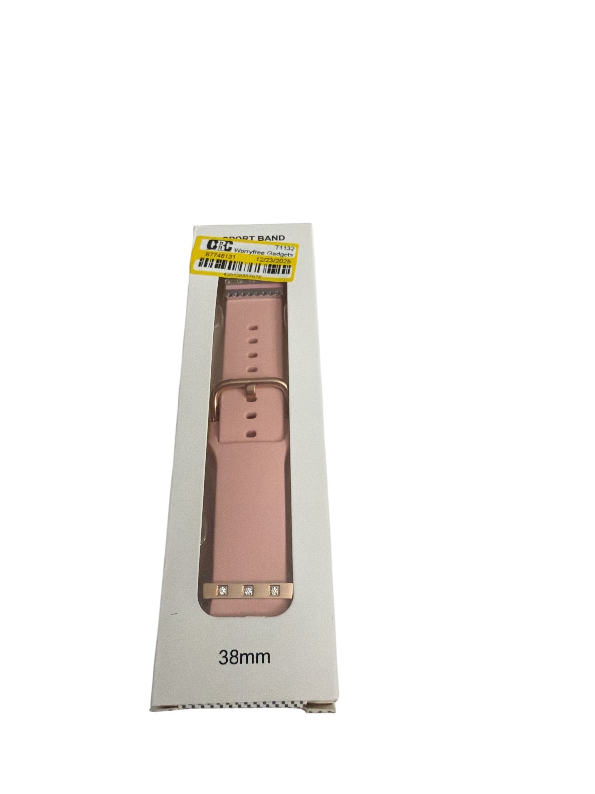 WorryFree Pink Silicone Strap Replacement Band for Apple Watch 38mm