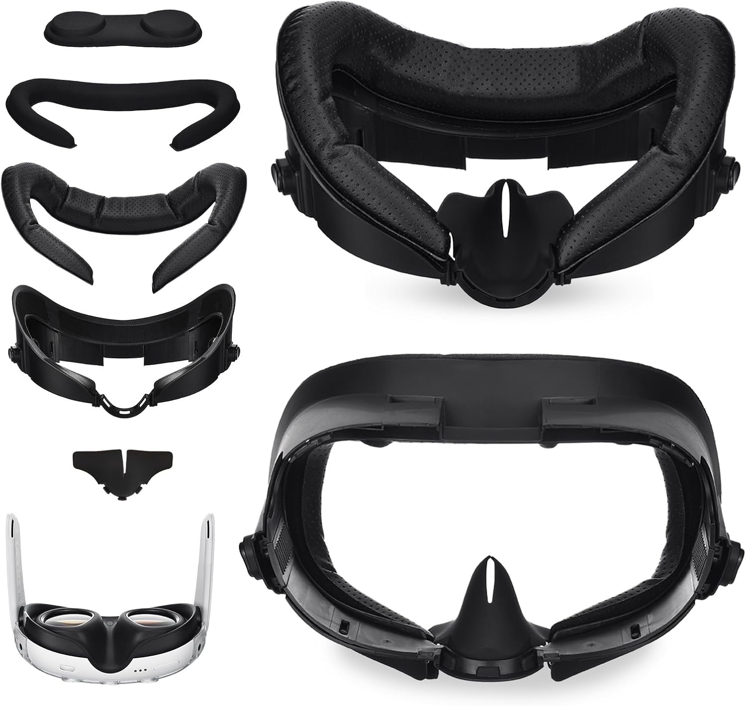 Facial Interface & Face Cover Pad for Meta/Oculus Quest 3，Adjustable Ice Silk...