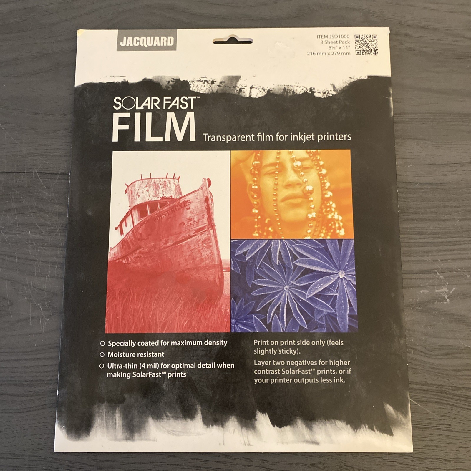 Jacquard Solarfast Dye Film 8.5 X 11 8/Pkg