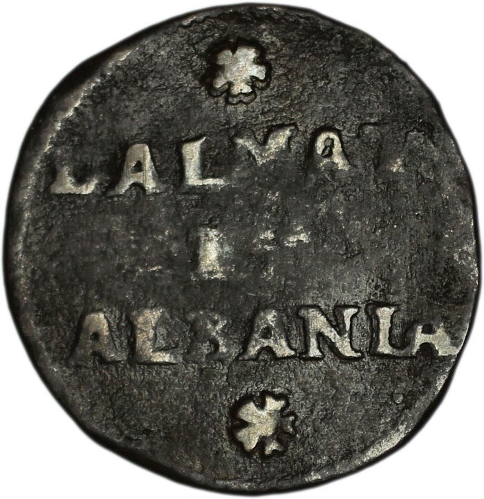 ITALIAN STATES (VENICE - DALMATIA AND ALBANIA) coin 2 Soldi 1684 VF RARE !!!