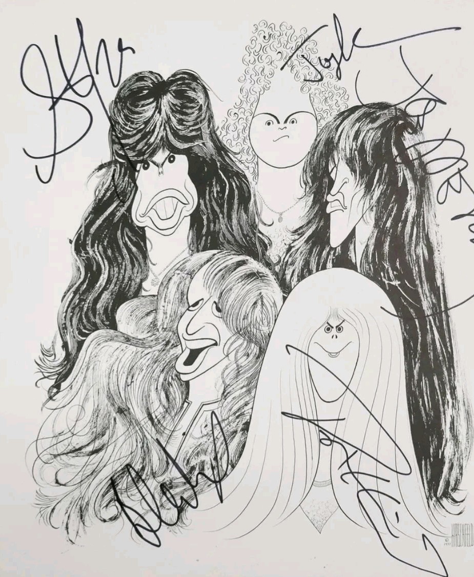 Aerosmith Signed RP B/W Reprint Portrait 8X10 Photo Steven Tyler